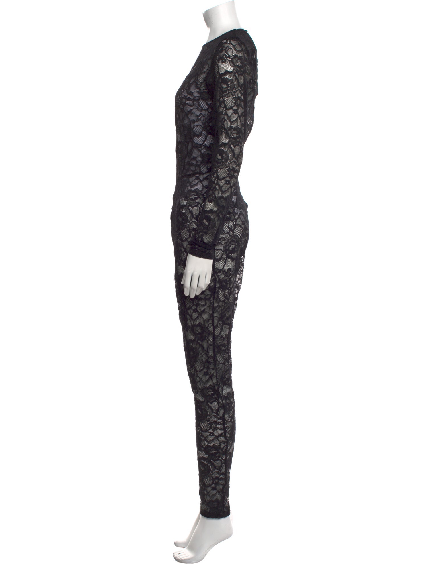 Fleur Du Mal Lace Pattern Crew Neck Jumpsuit w/ Tags