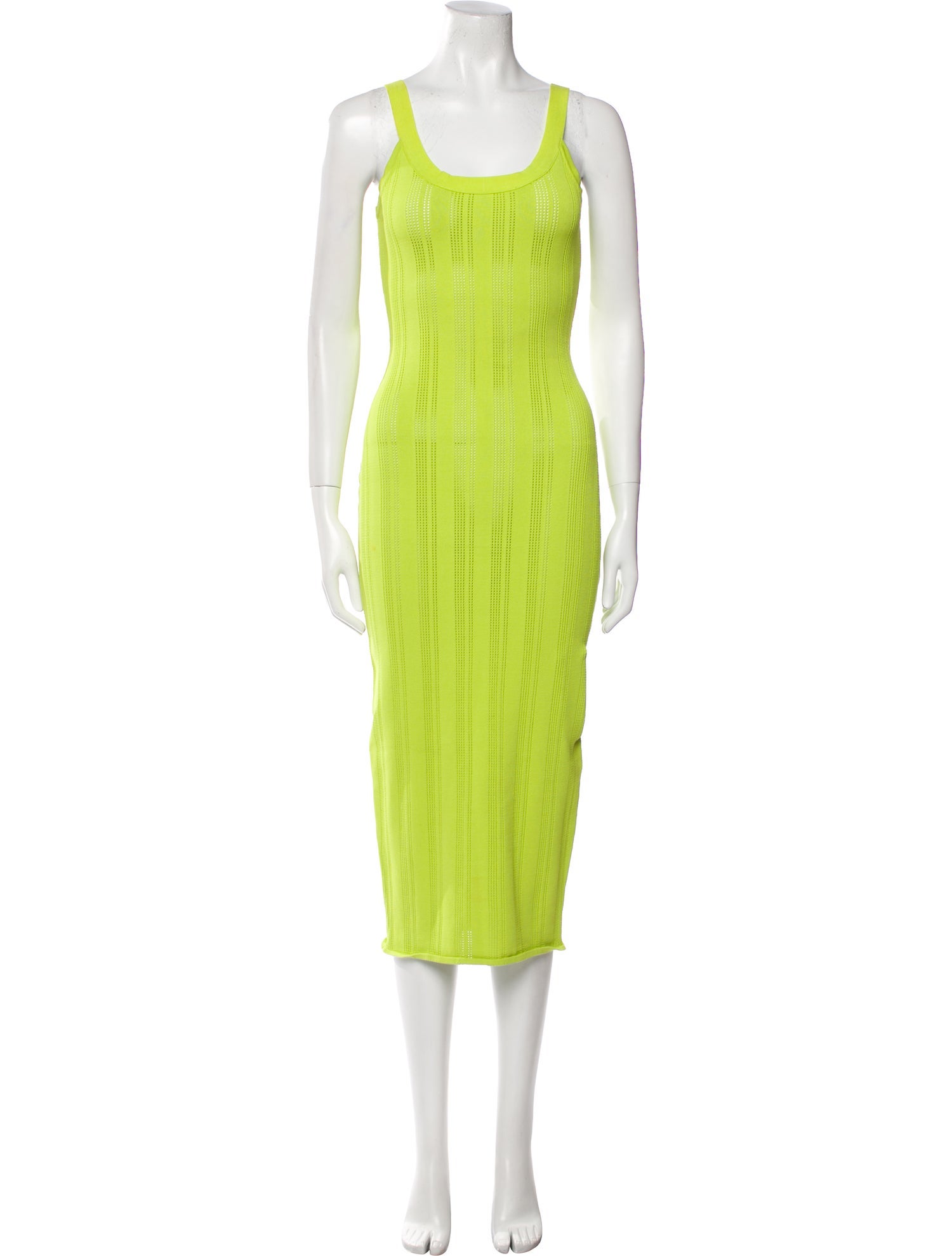 Fleur Du Mal Scoop Neck Midi Length Dress