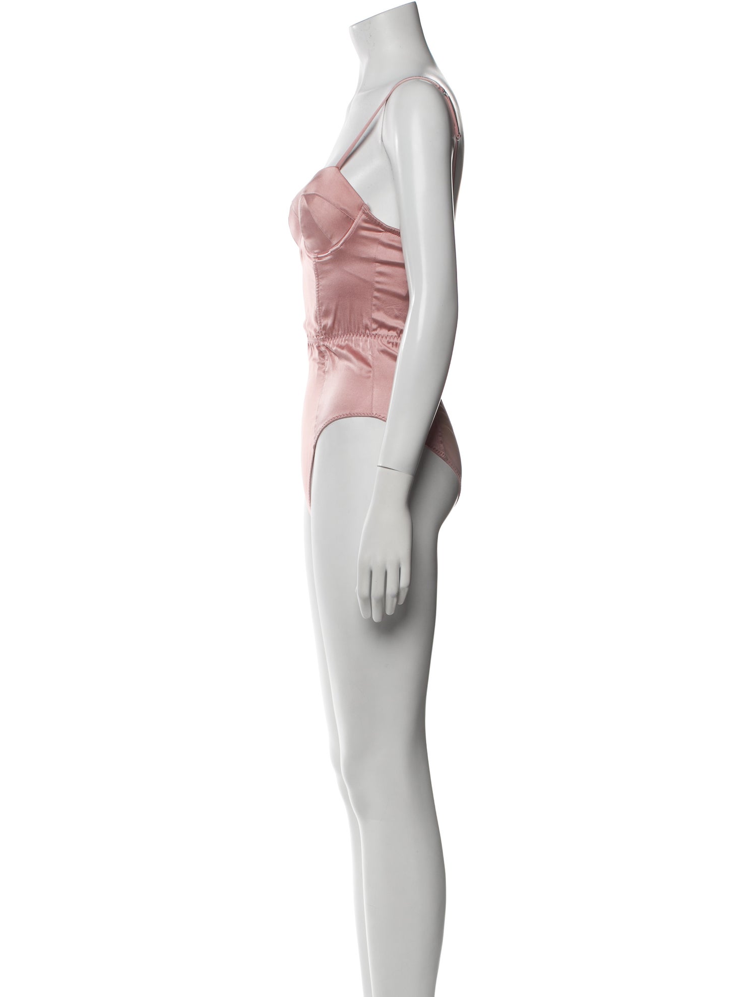 Fleur Du Mal Silk Square Neckline Bodysuit