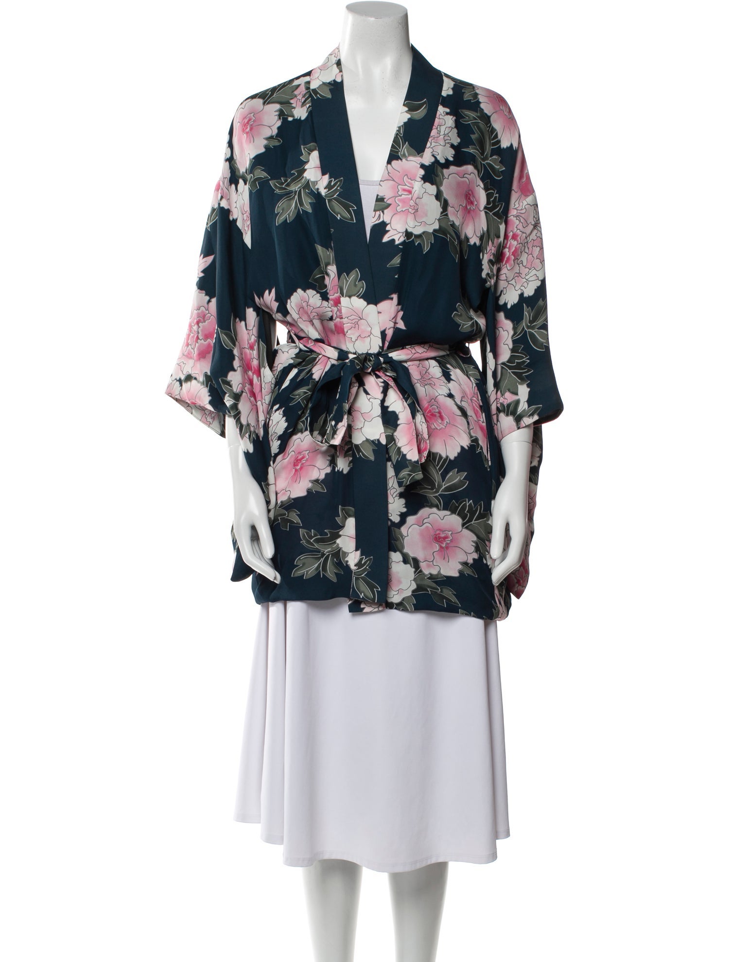 Fleur Du Mal Silk Floral Print Robe