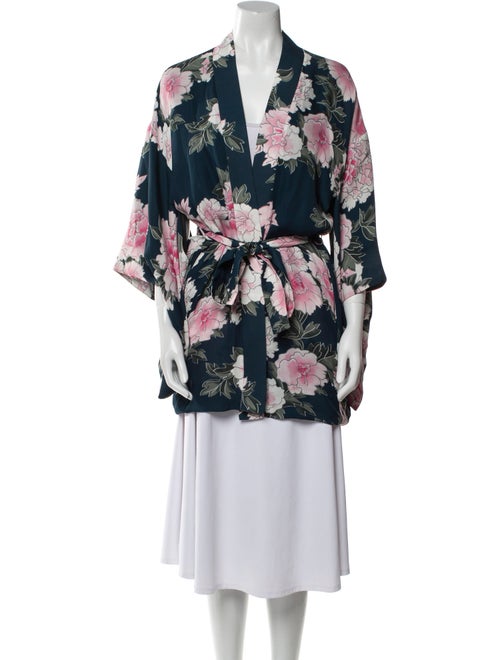 Fleur Du Mal Silk Floral Print Robe