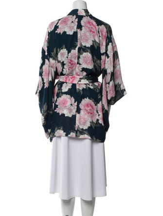 Fleur Du Mal Silk Floral Print Robe