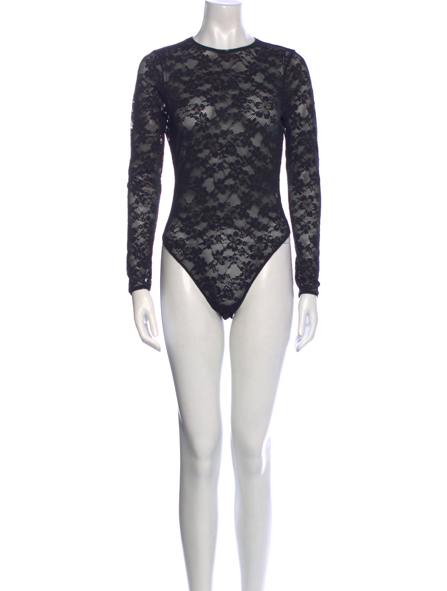 Fleur Du Mal Crew Neck Long Sleeve Bodysuit