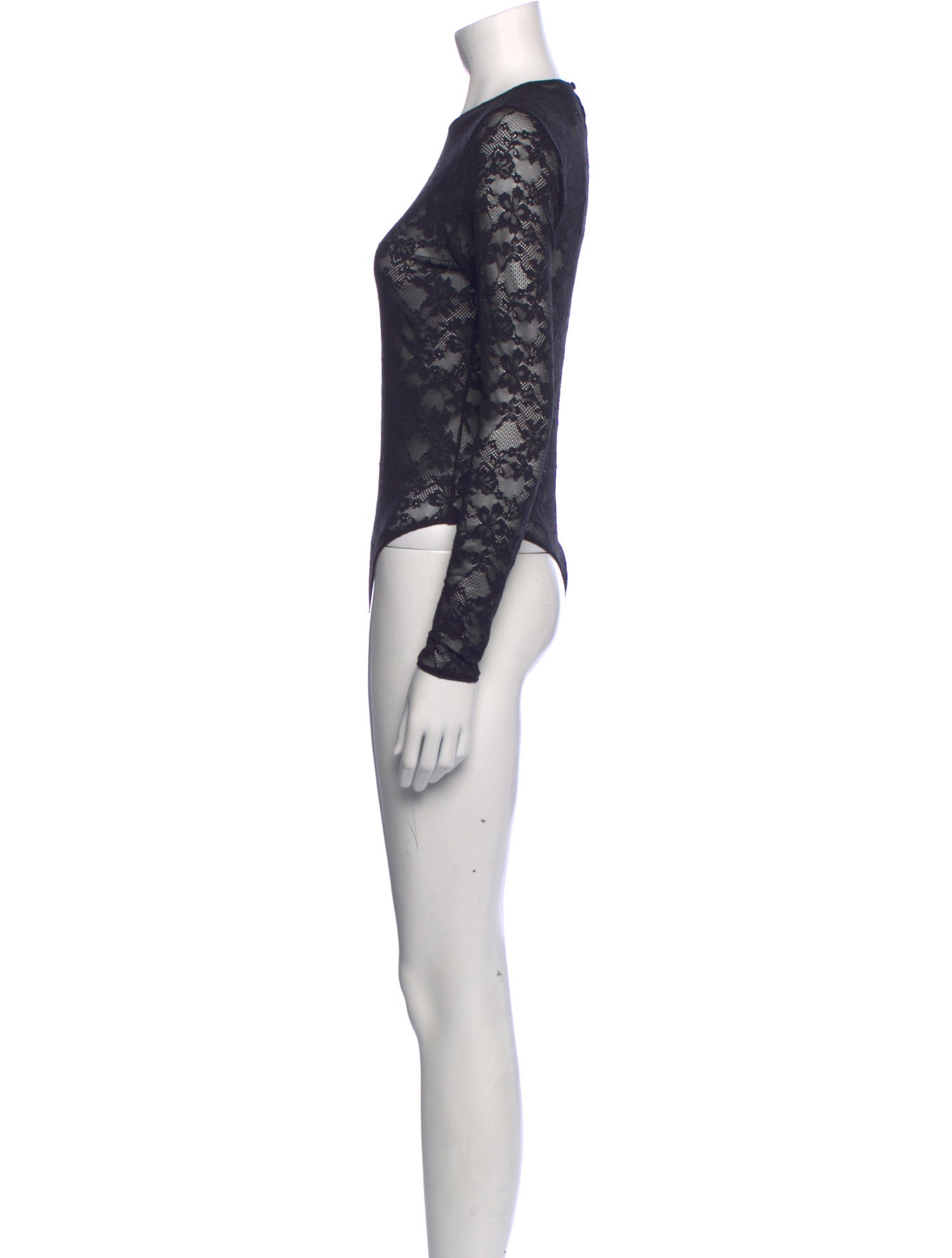 Fleur Du Mal Crew Neck Long Sleeve Bodysuit