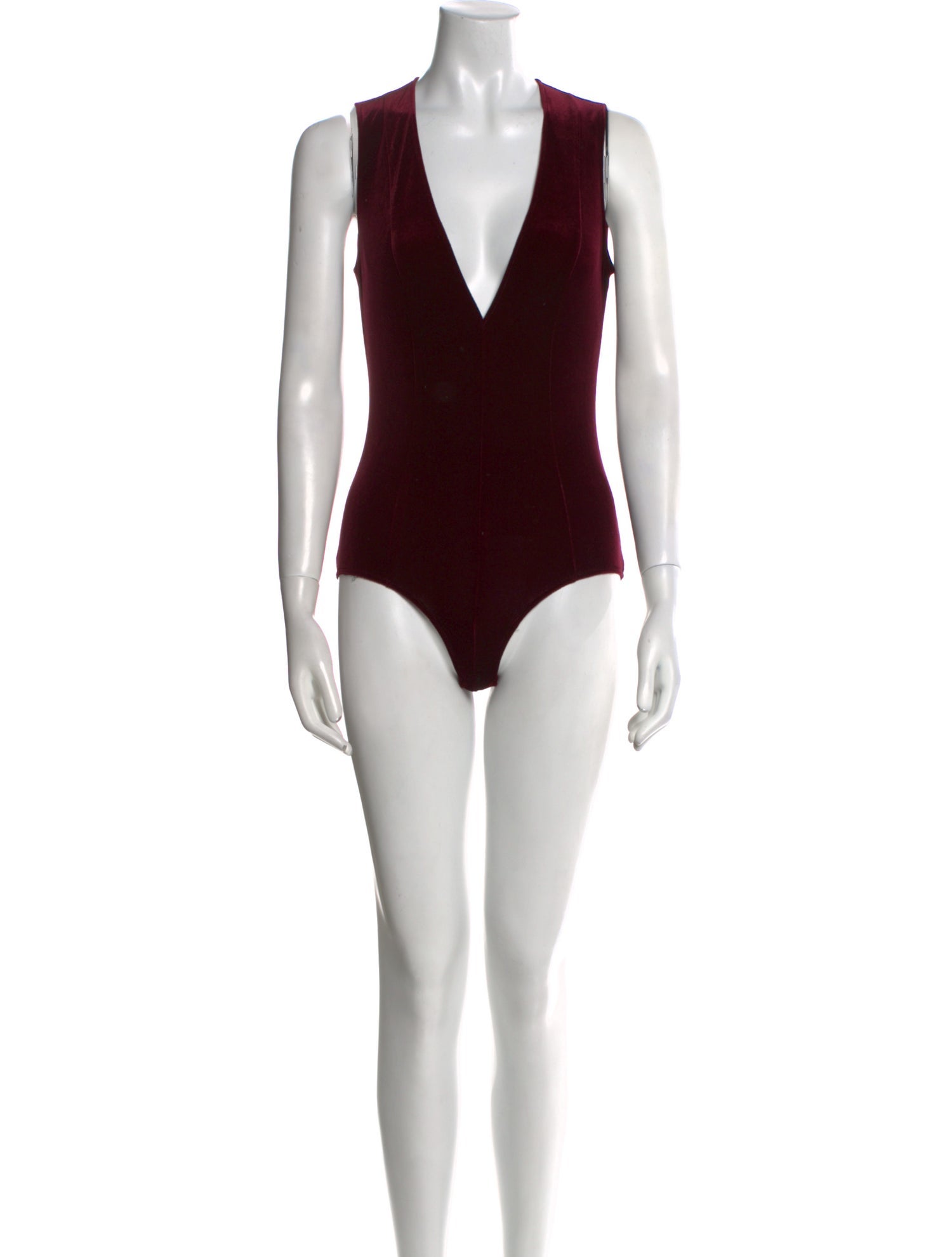 Fleur Du Mal V-Neck Sleeveless Bodysuit