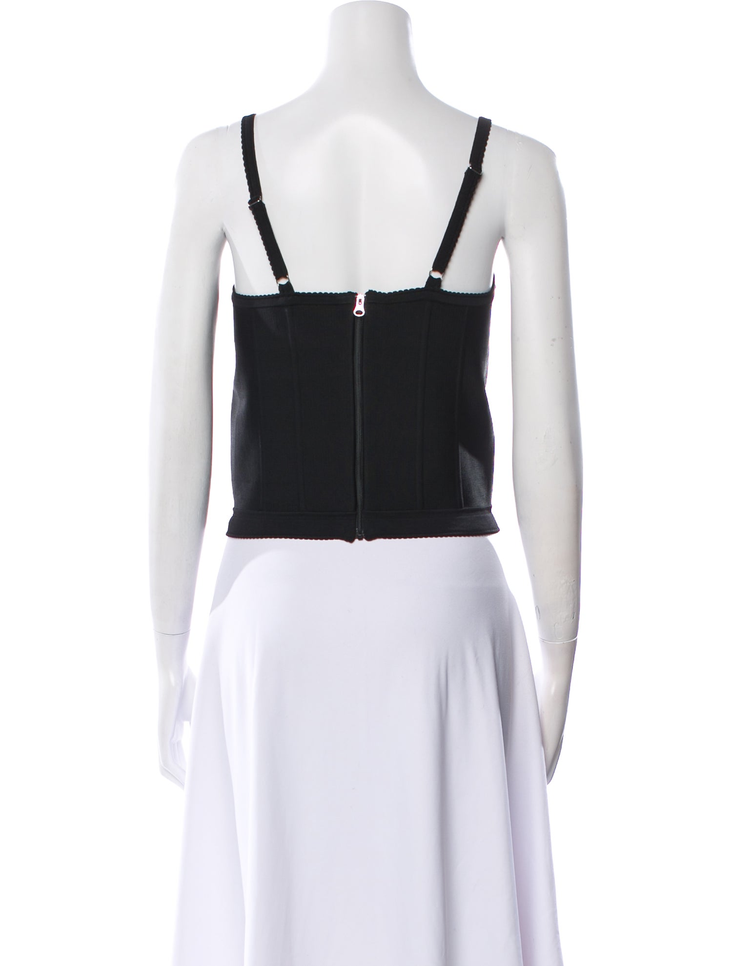 Fleur Du Mal Square Neckline Sleeveless Crop Top