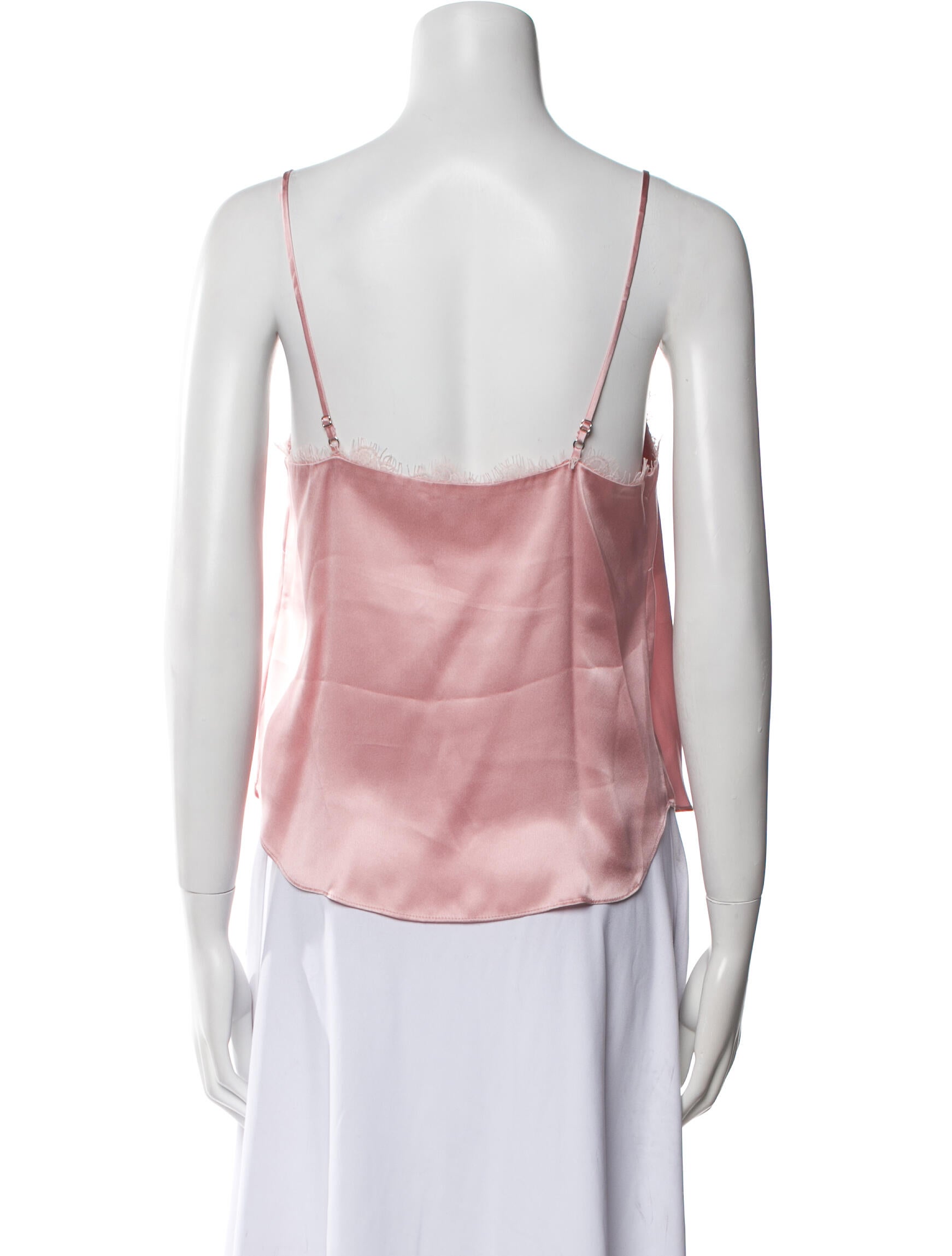 Fleur Du Mal Silk Square Neckline Crop Top