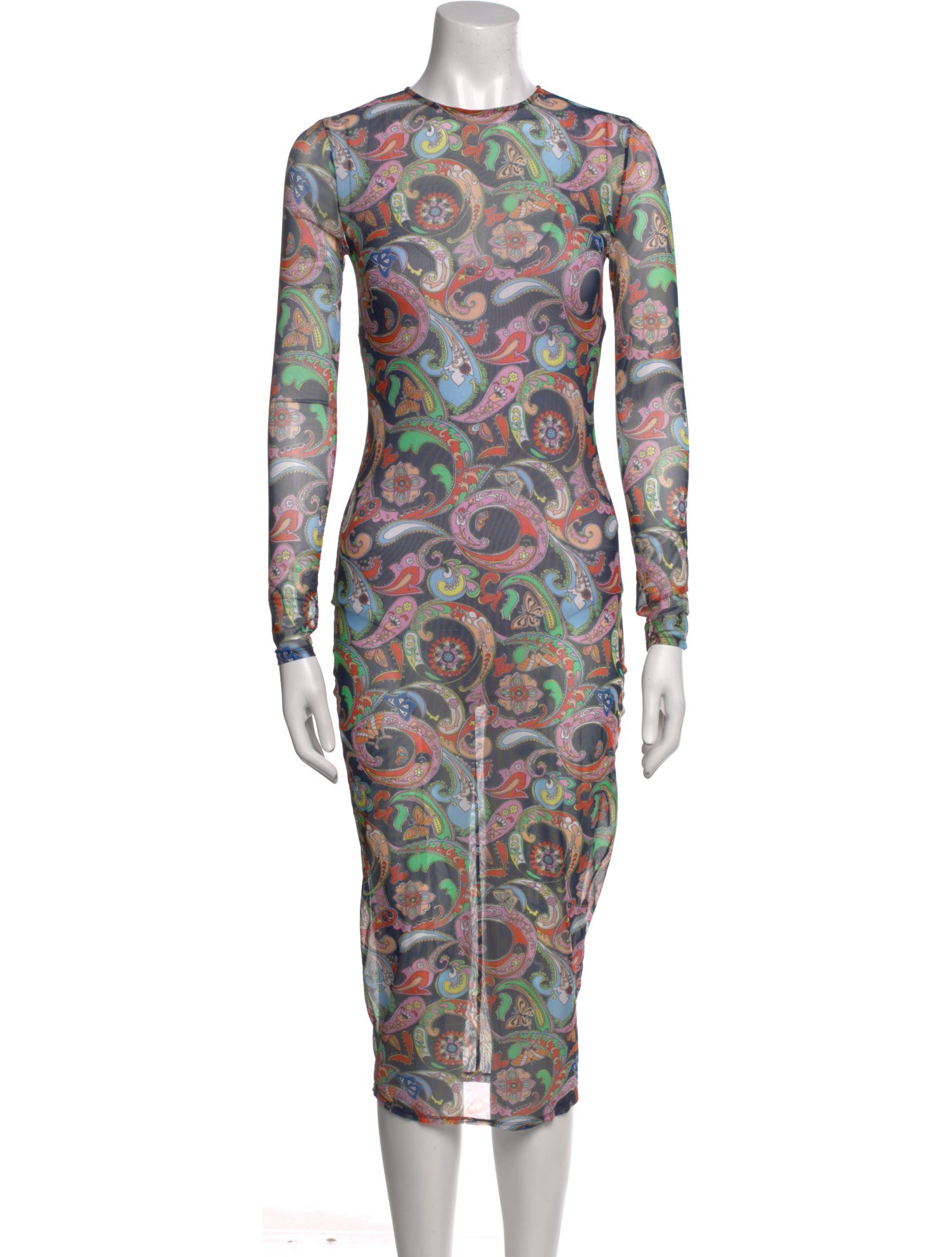 Fleur Du Mal Paisley Print Midi Length Dress w/ Tags