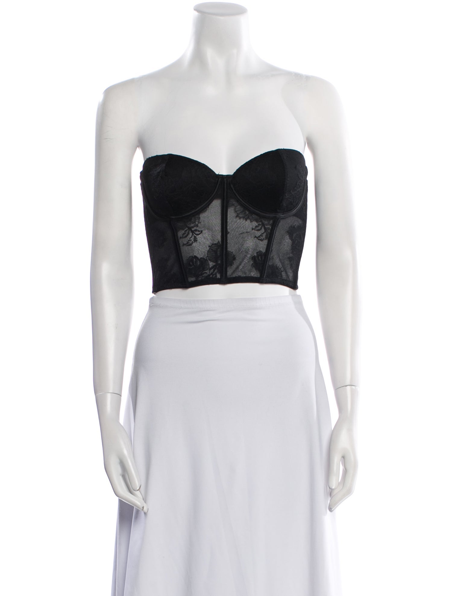 Fleur Du Mal Strapless Crop Top