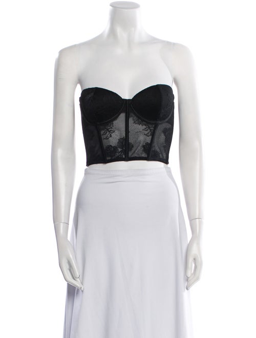 Fleur Du Mal Strapless Crop Top