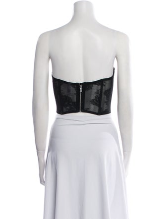 Fleur Du Mal Strapless Crop Top