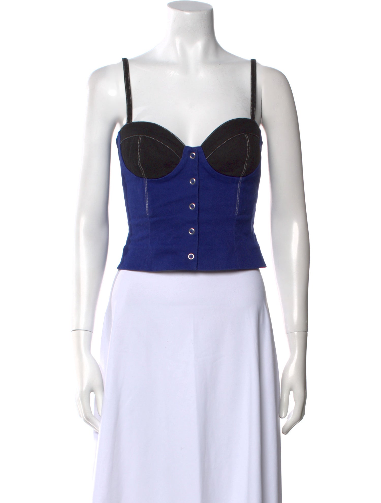 Fleur Du Mal Square Neckline Sleeveless Crop Top