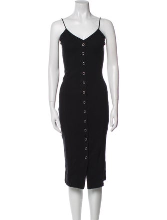 Fleur Du Mal V-Neck Midi Length Dress