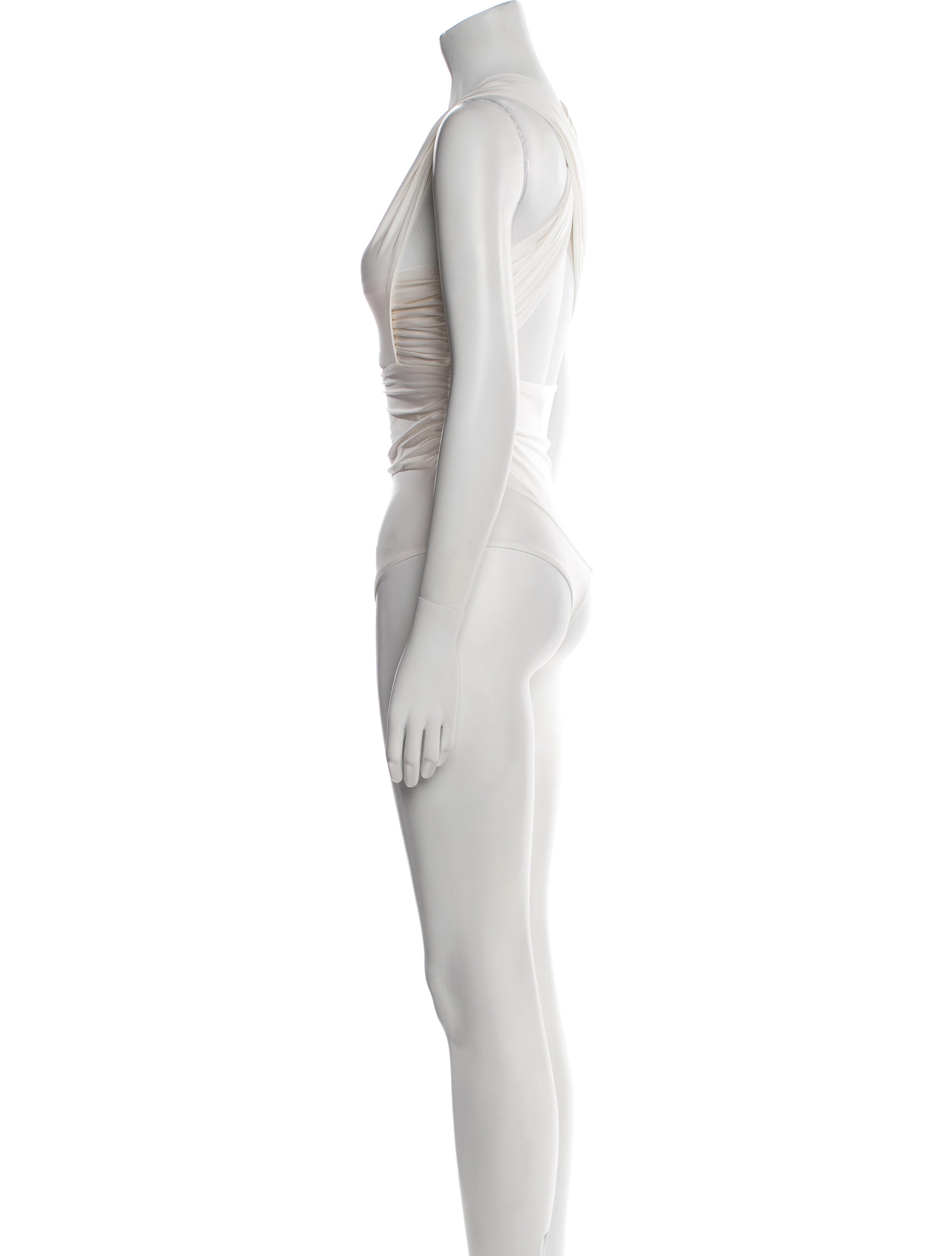 Fleur Du Mal Cowl Neck Sleeveless Bodysuit