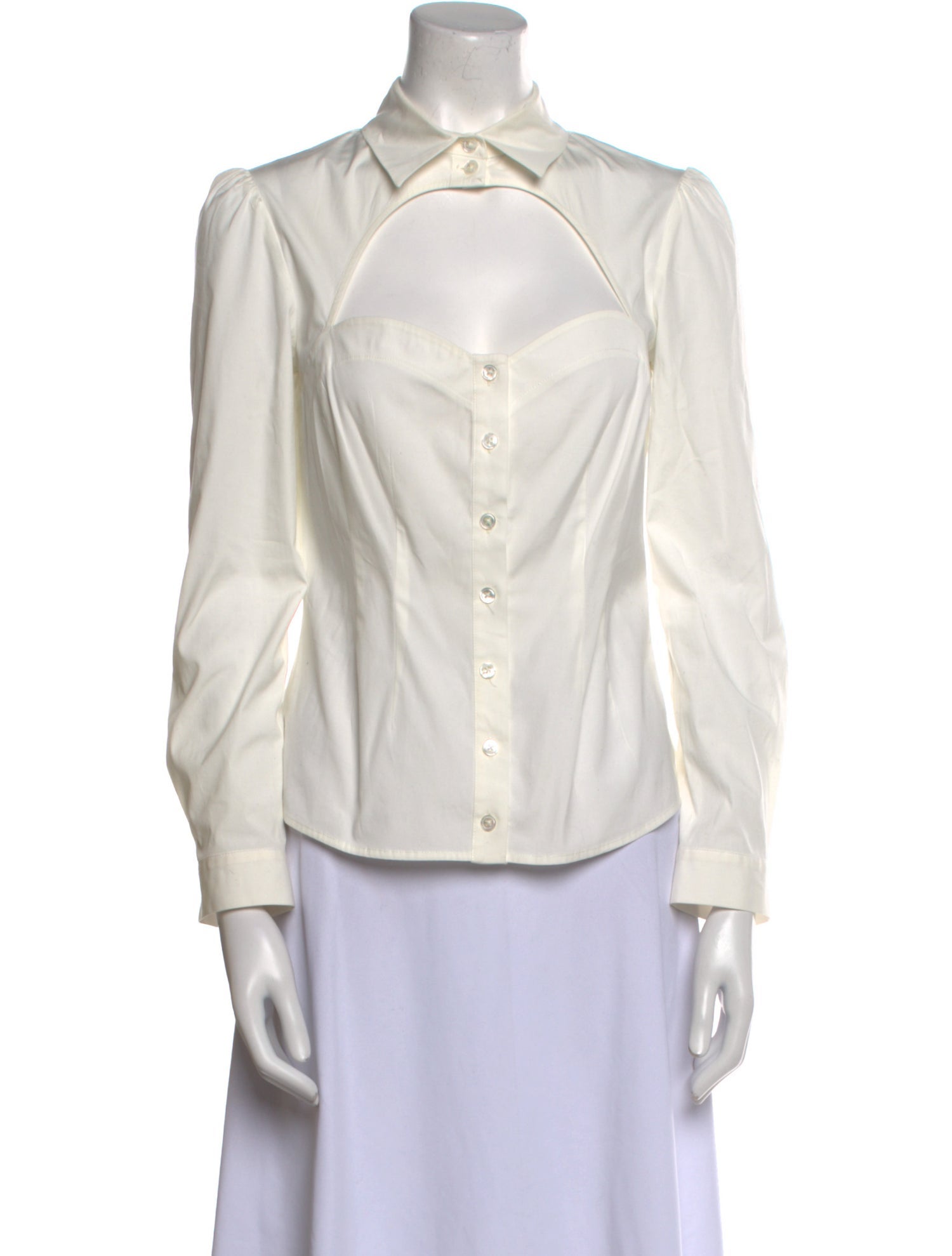 Fleur Du Mal Long Sleeve Button-Up Top