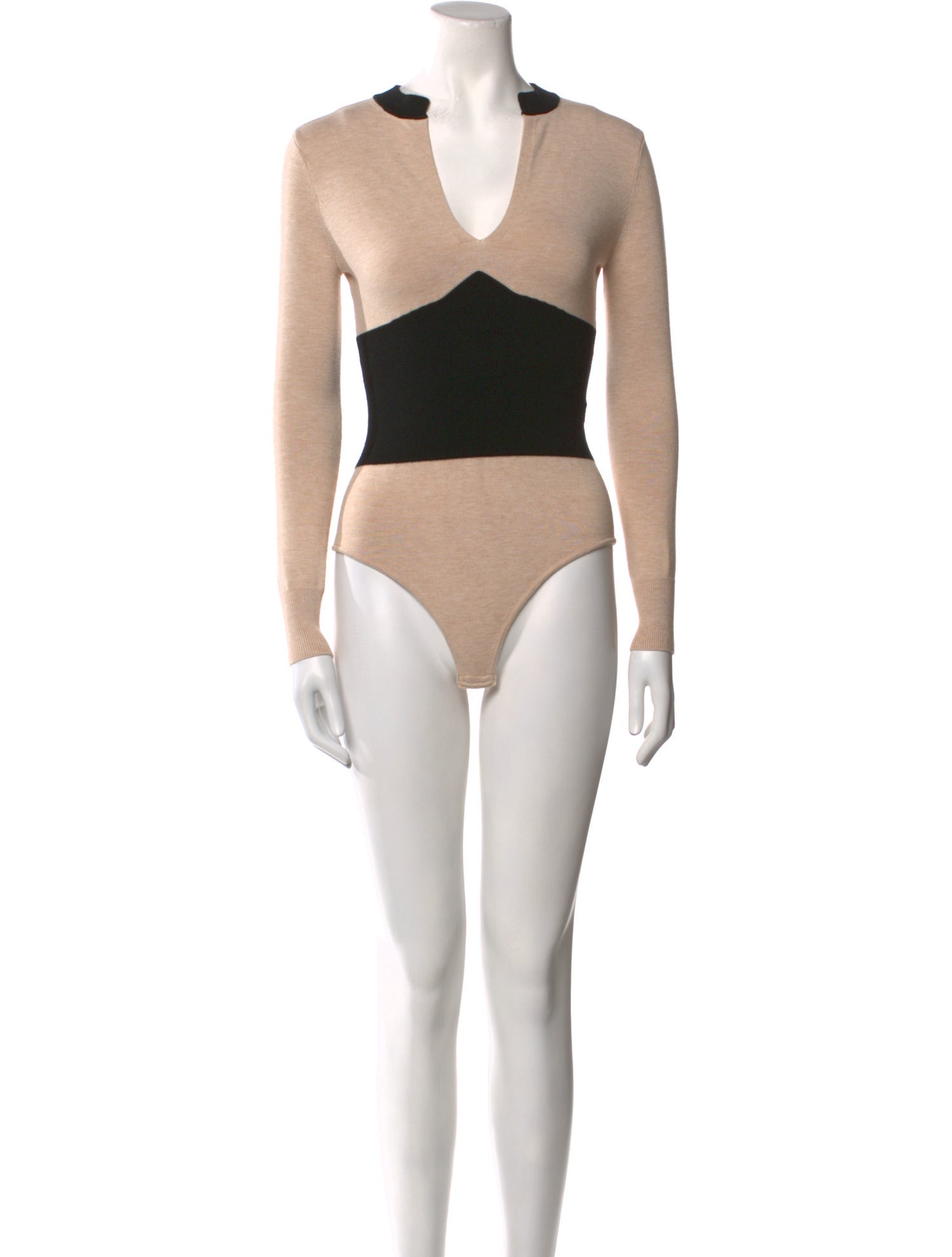 Fleur Du Mal V-Neck Long Sleeve Bodysuit