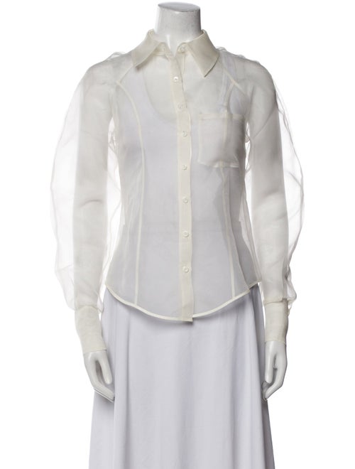 Fleur Du Mal Long Sleeve Button-Up Top