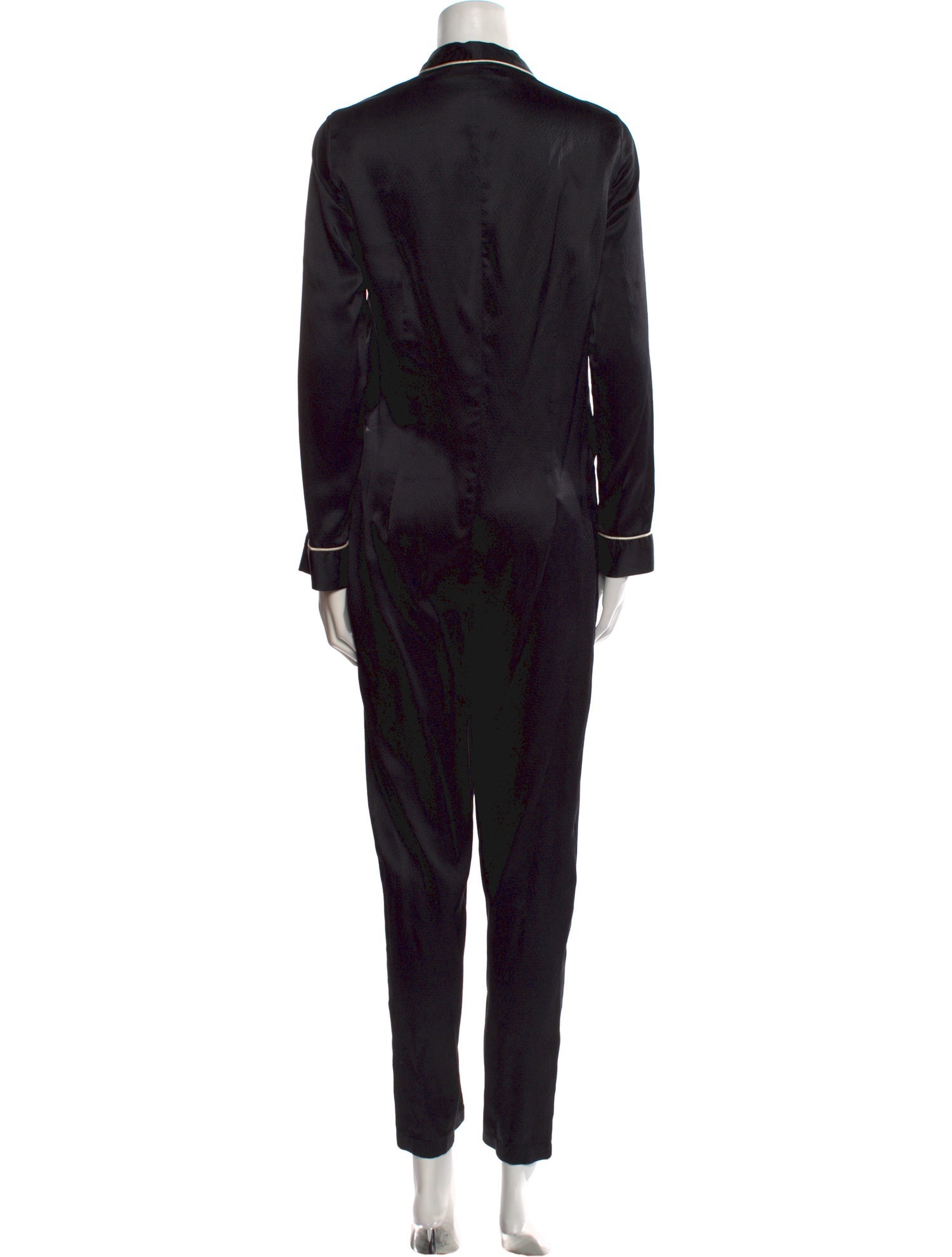 Fleur Du Mal Silk V-Neck Jumpsuit