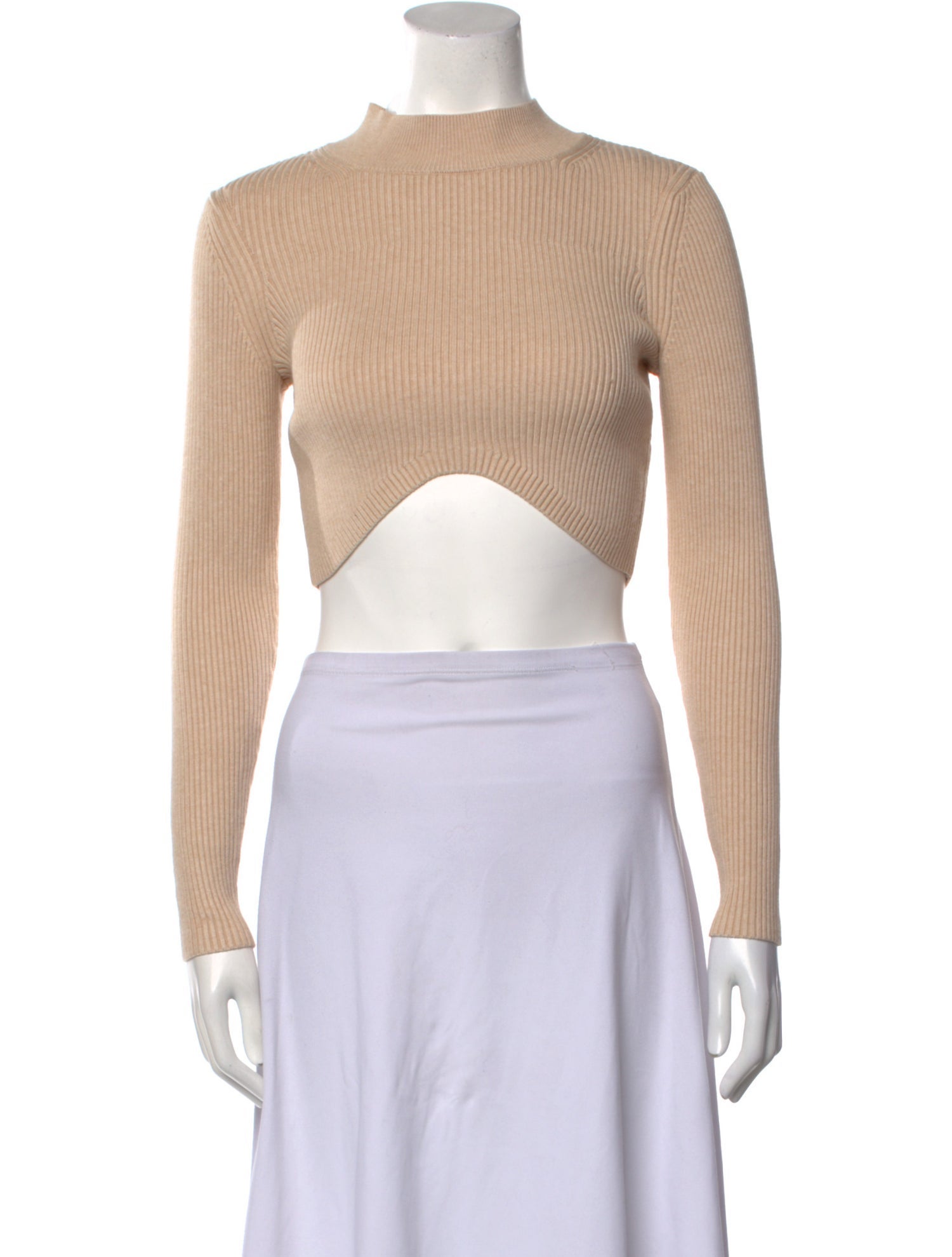 Fleur Du Mal Bateau Neckline Long Sleeve Crop Top w/ Tags