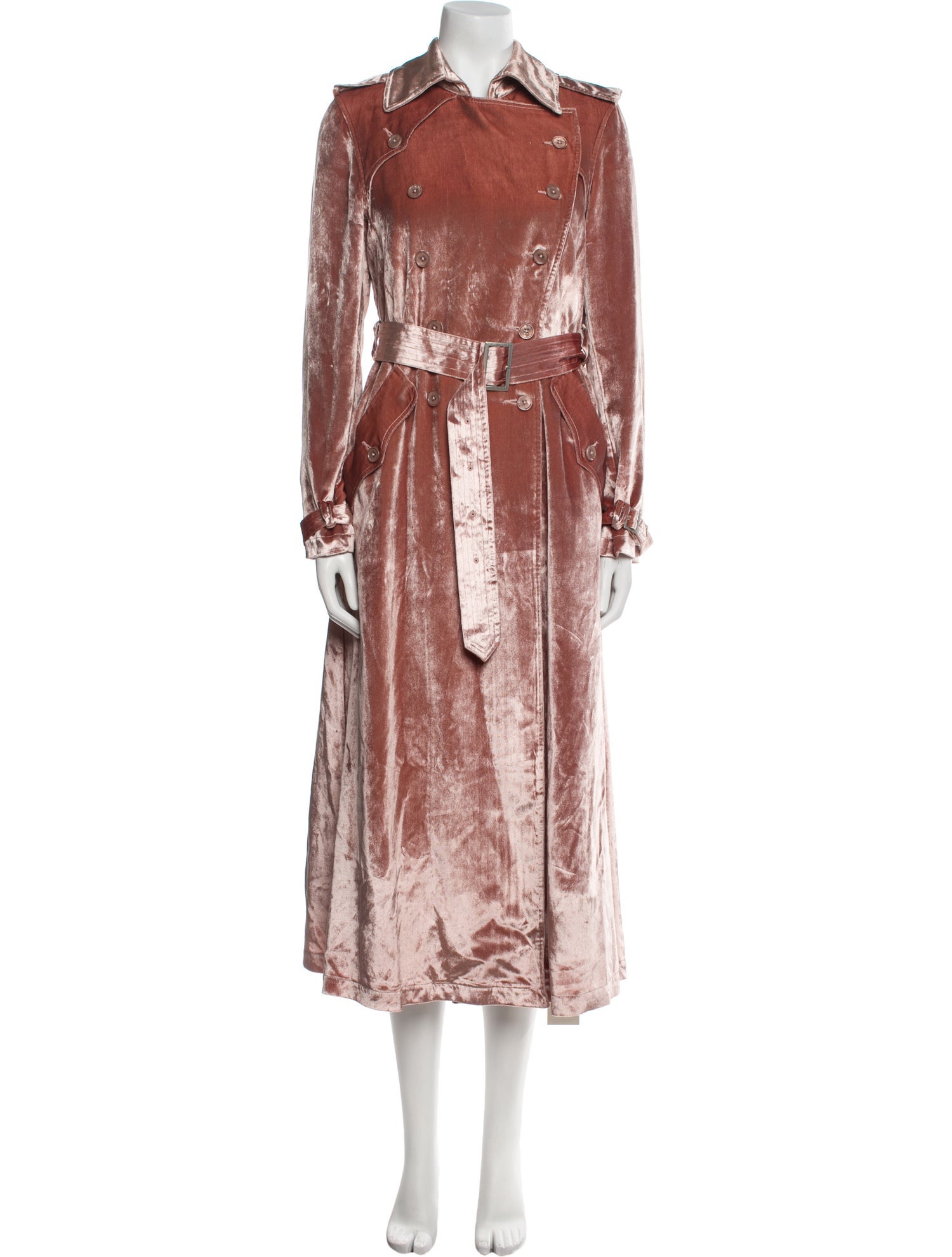 Fleur Du Mal Velvet Trench Coat