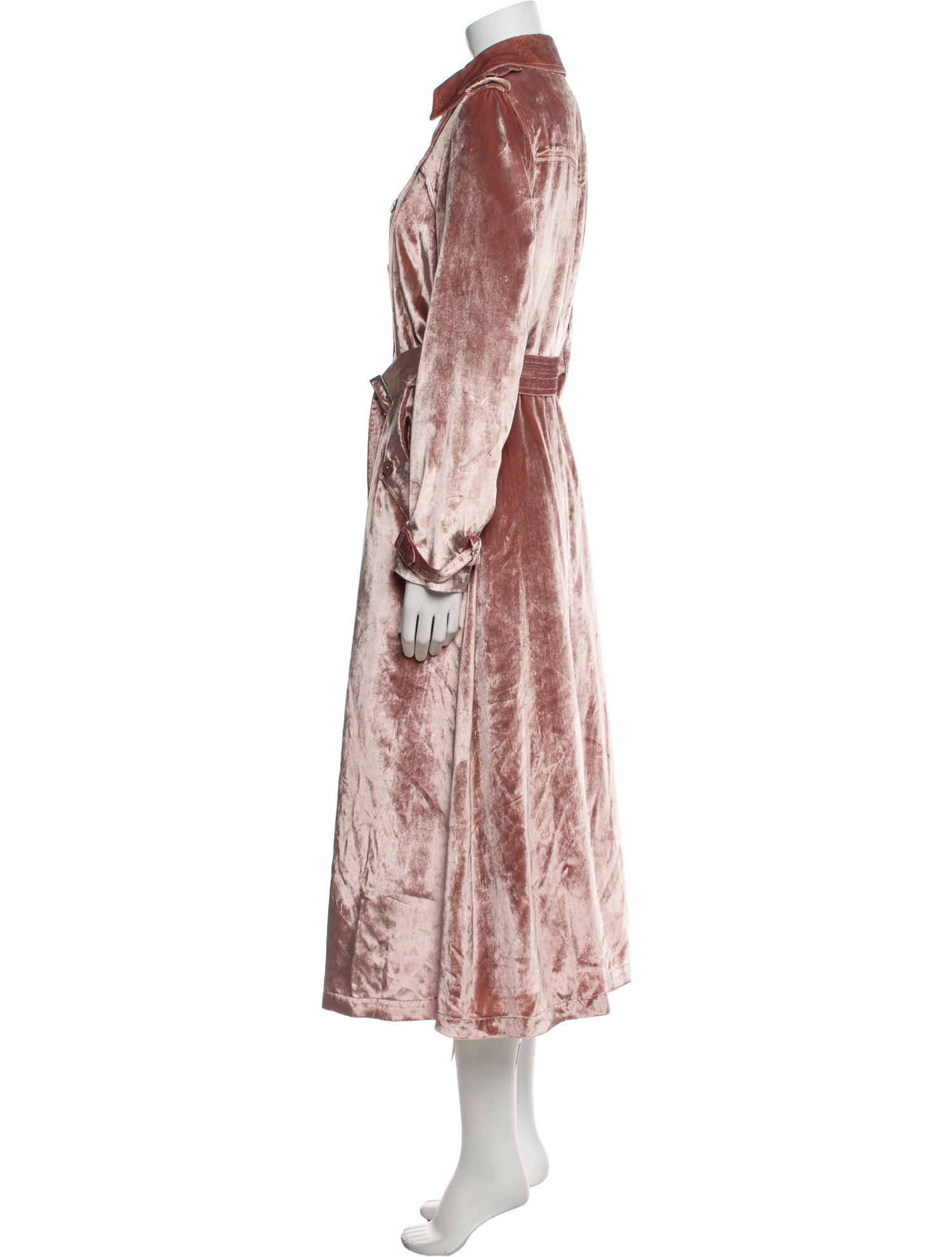 Fleur Du Mal Velvet Trench Coat