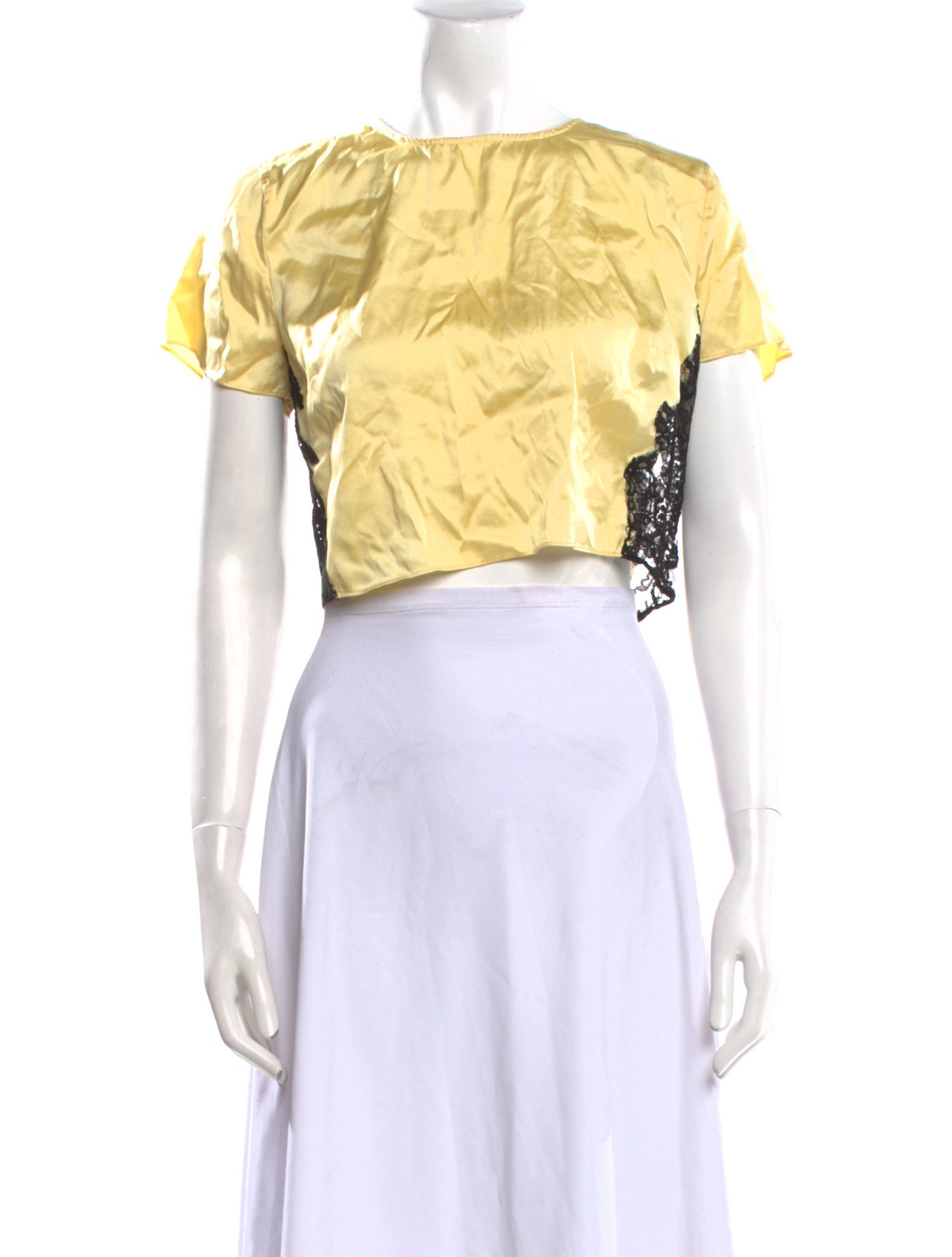 Fleur Du Mal Silk Bateau Neckline Crop Top