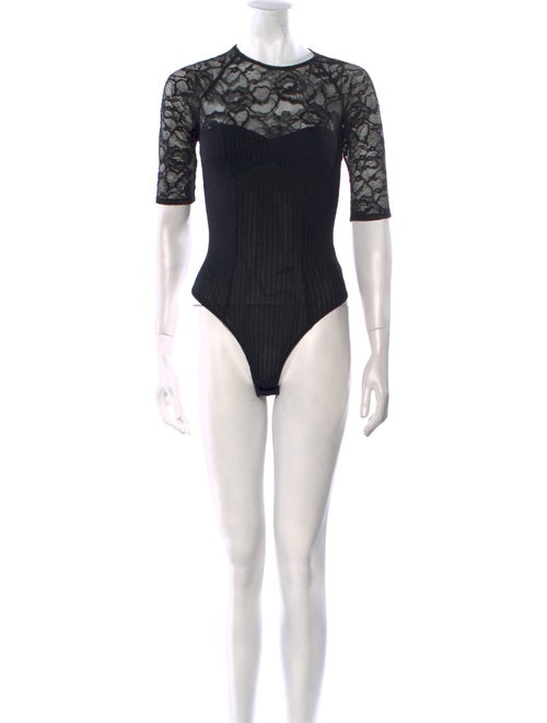 Fleur Du Mal Crew Neck Short Sleeve Bodysuit