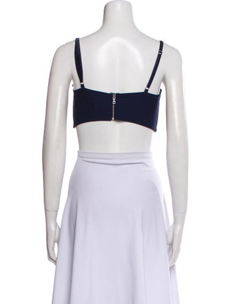 Fleur Du Mal Printed V-Neck Crop Top