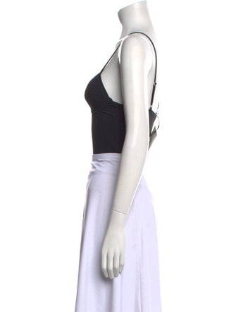 Fleur Du Mal V-Neck Sleeveless Crop Top