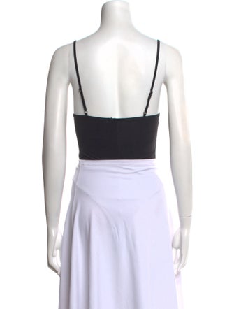 Fleur Du Mal V-Neck Sleeveless Crop Top