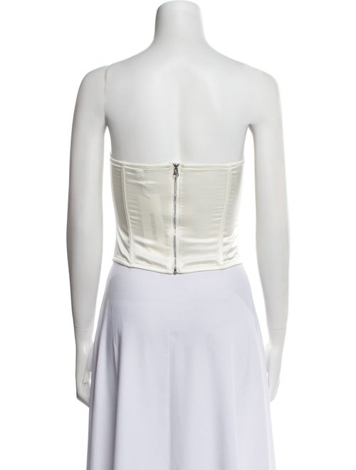 Fleur Du Mal Silk Strapless Crop Top