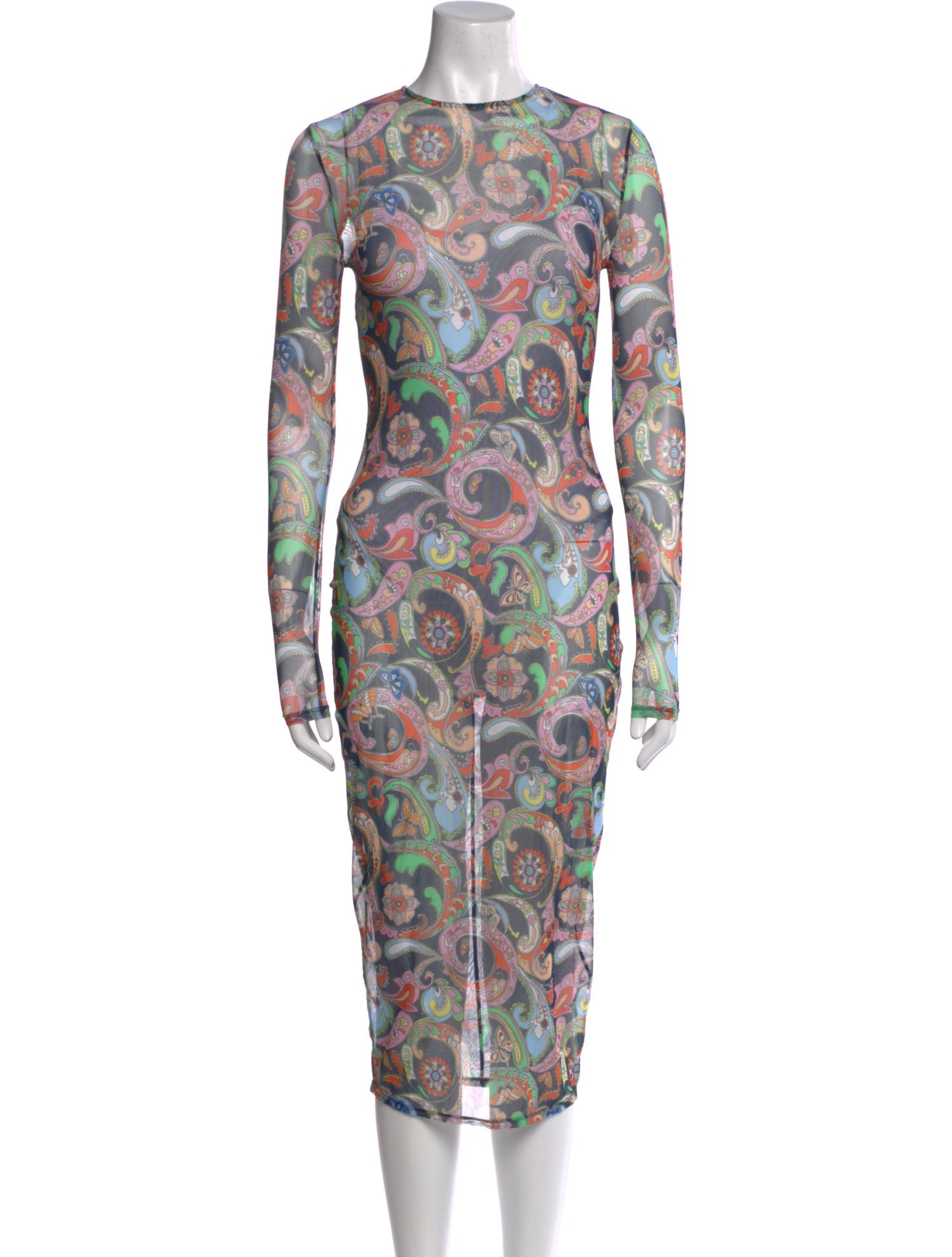 Fleur Du Mal Paisley Print Midi Length Dress w/ Tags