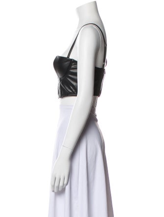 Fleur Du Mal Square Neckline Sleeveless Crop Top