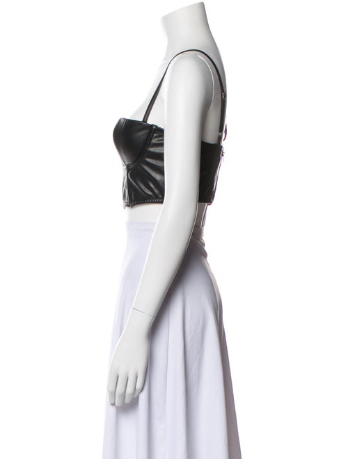 Fleur Du Mal Square Neckline Sleeveless Crop Top