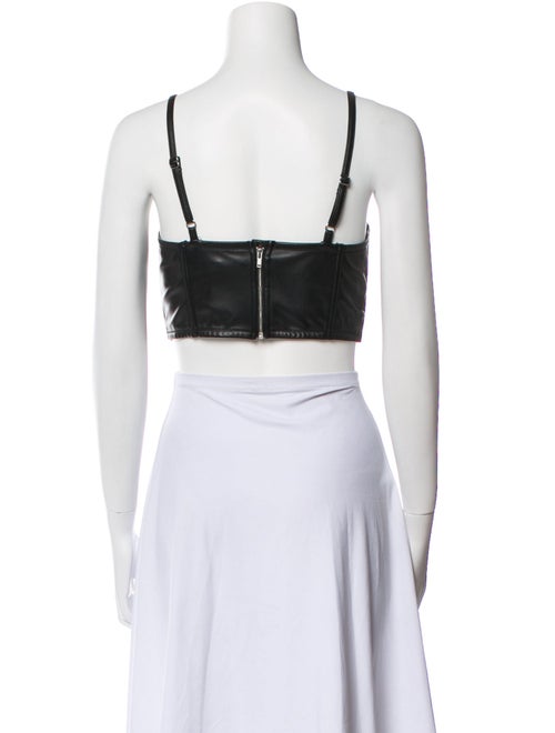 Fleur Du Mal Square Neckline Sleeveless Crop Top