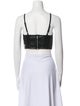 Fleur Du Mal Square Neckline Sleeveless Crop Top