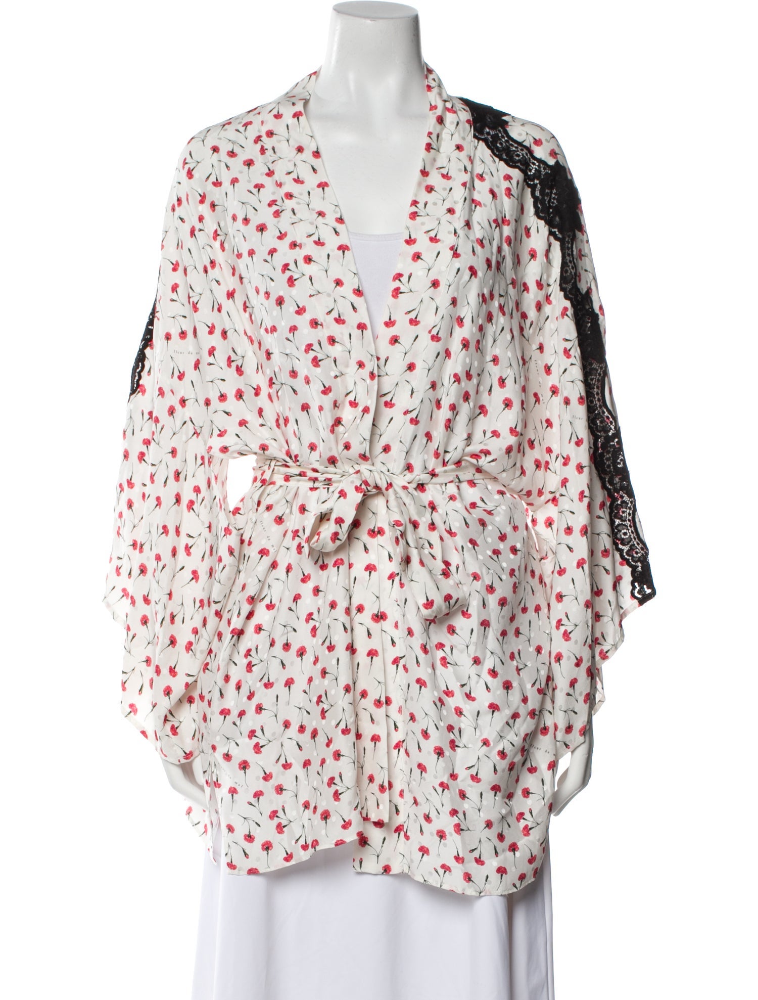 Fleur Du Mal Silk Floral Print Robe