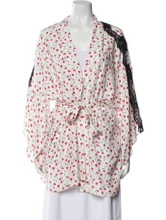Fleur Du Mal Silk Floral Print Robe