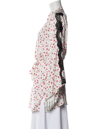 Fleur Du Mal Silk Floral Print Robe