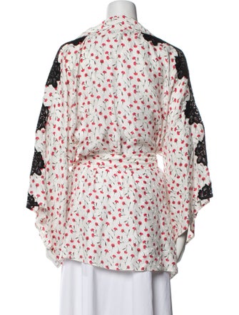 Fleur Du Mal Silk Floral Print Robe