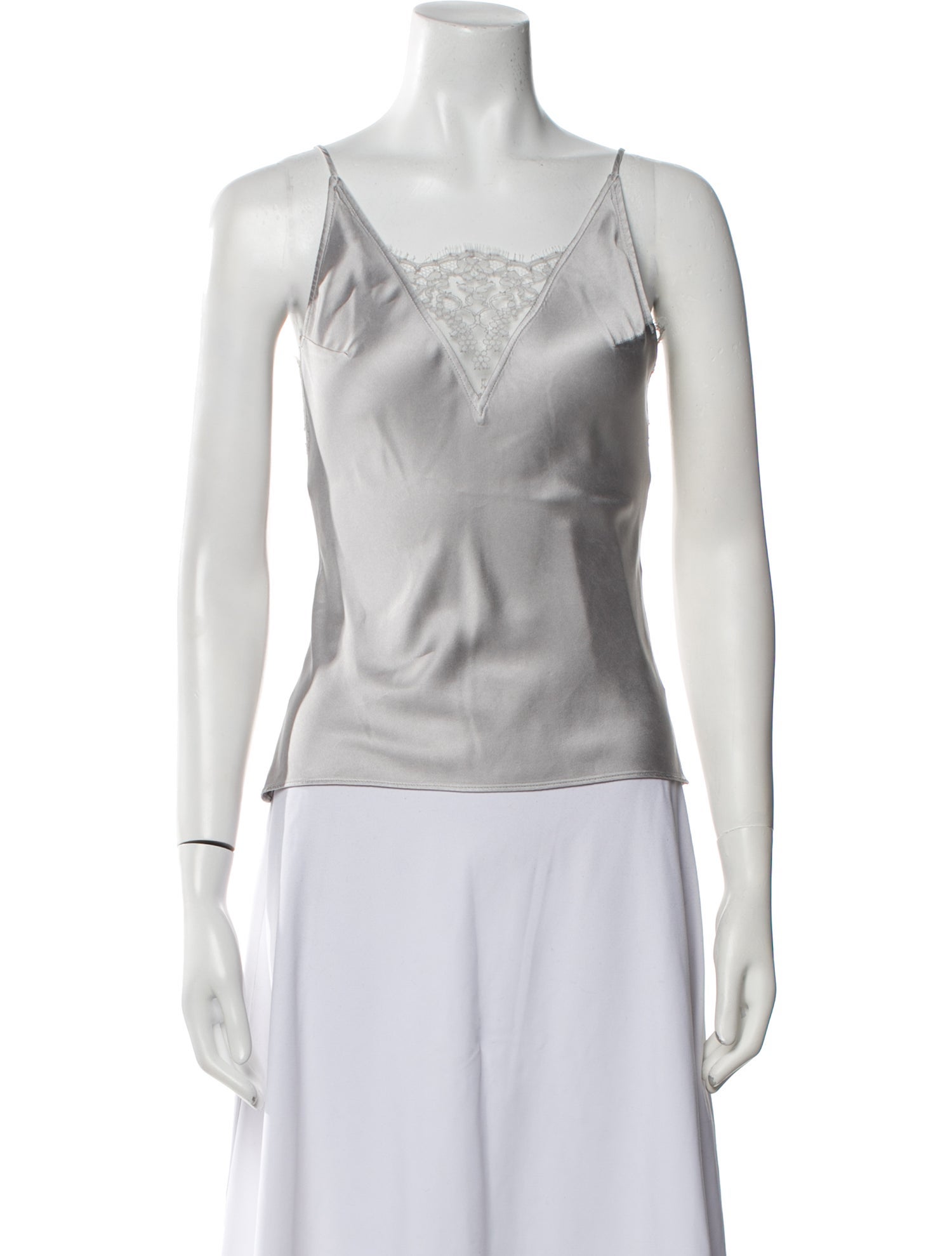 Fleur Du Mal Silk V-Neck Top