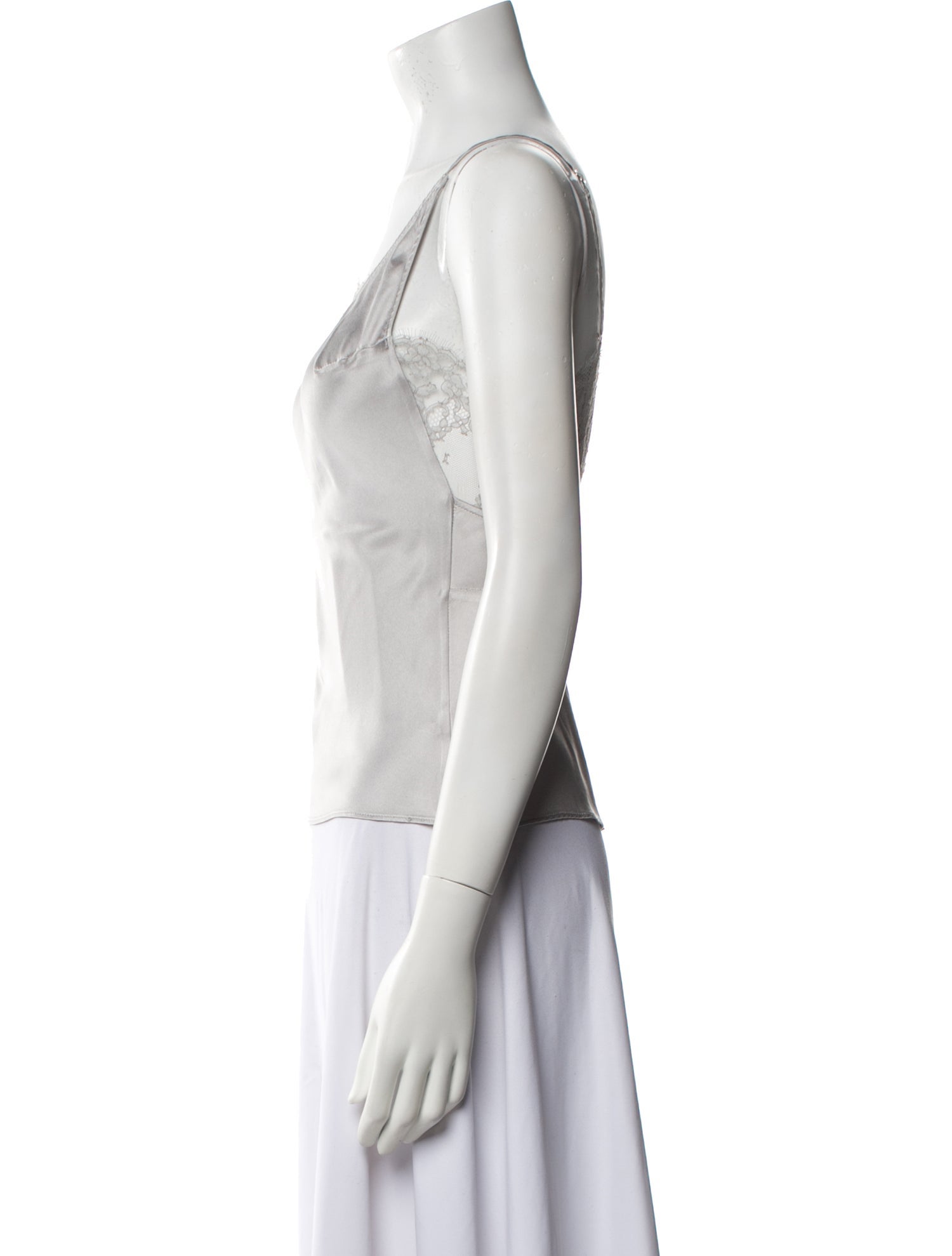 Fleur Du Mal Silk V-Neck Top