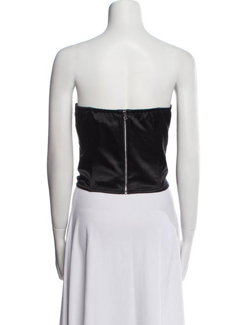 Fleur Du Mal Silk Strapless Crop Top