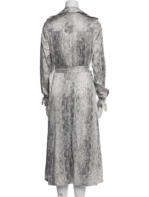 Fleur Du Mal Silk Animal Print Trench Coat