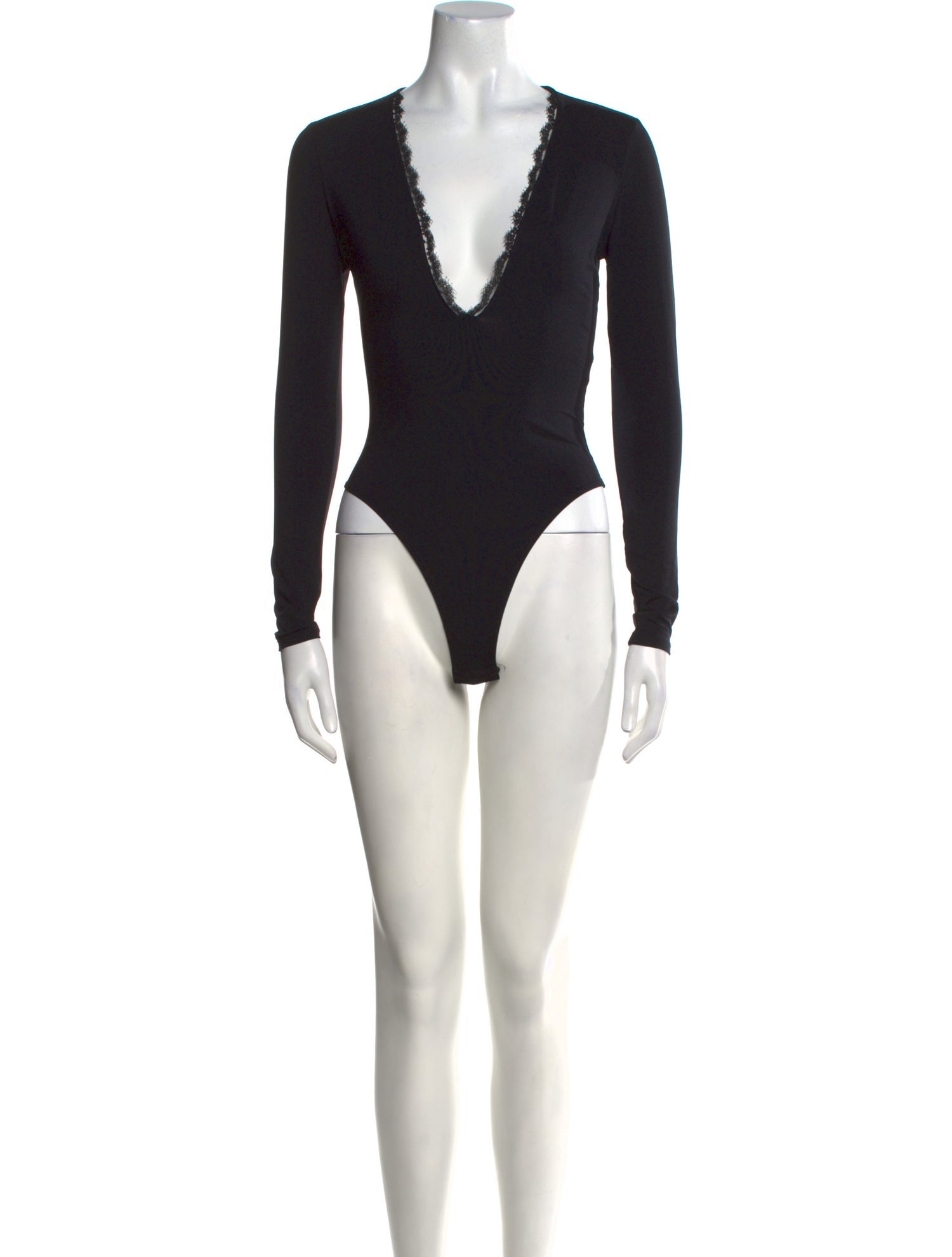 Fleur Du Mal V-Neck Long Sleeve Bodysuit