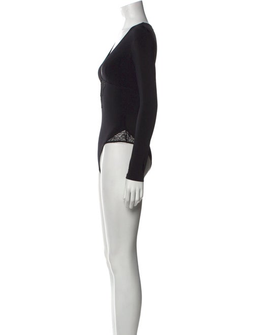 Fleur Du Mal V-Neck Long Sleeve Bodysuit