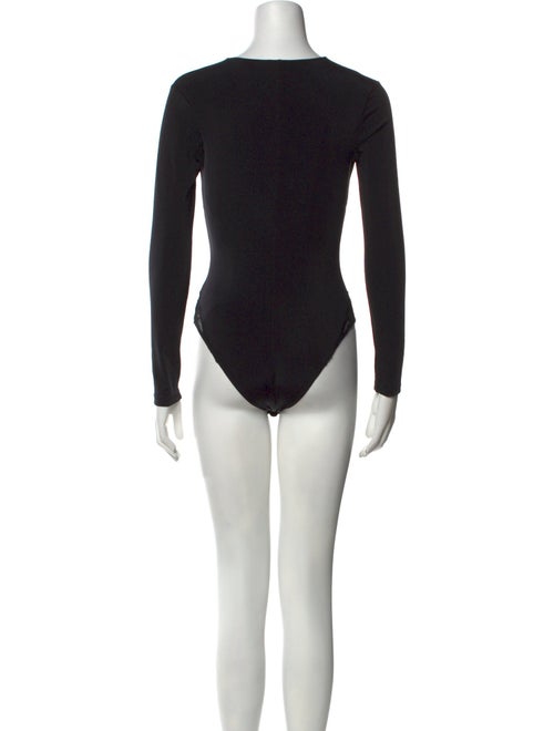 Fleur Du Mal V-Neck Long Sleeve Bodysuit