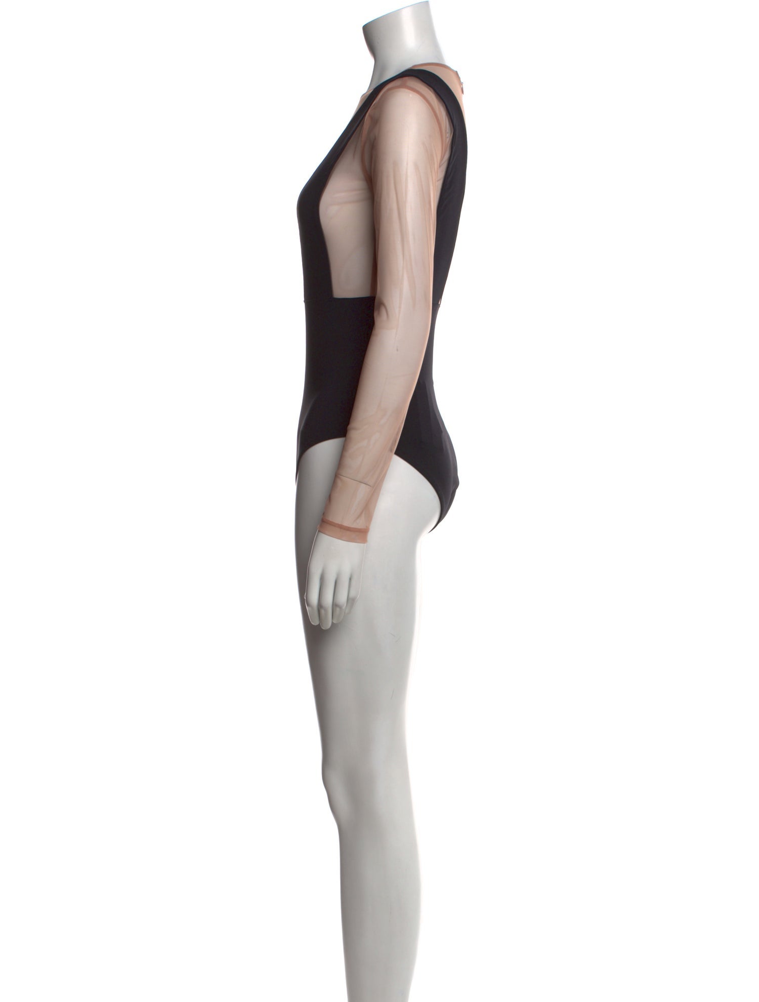 Fleur Du Mal Crew Neck Long Sleeve Bodysuit