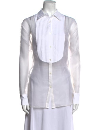 Fleur Du Mal Tie-Dye Print Long Sleeve Button-Up Top