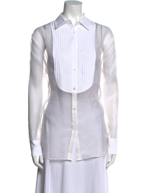 Fleur Du Mal Tie-Dye Print Long Sleeve Button-Up Top